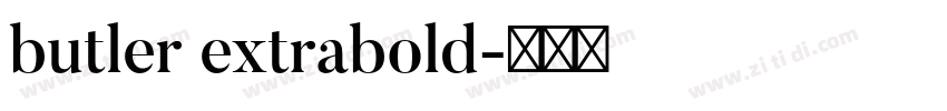 butler extrabold字体转换